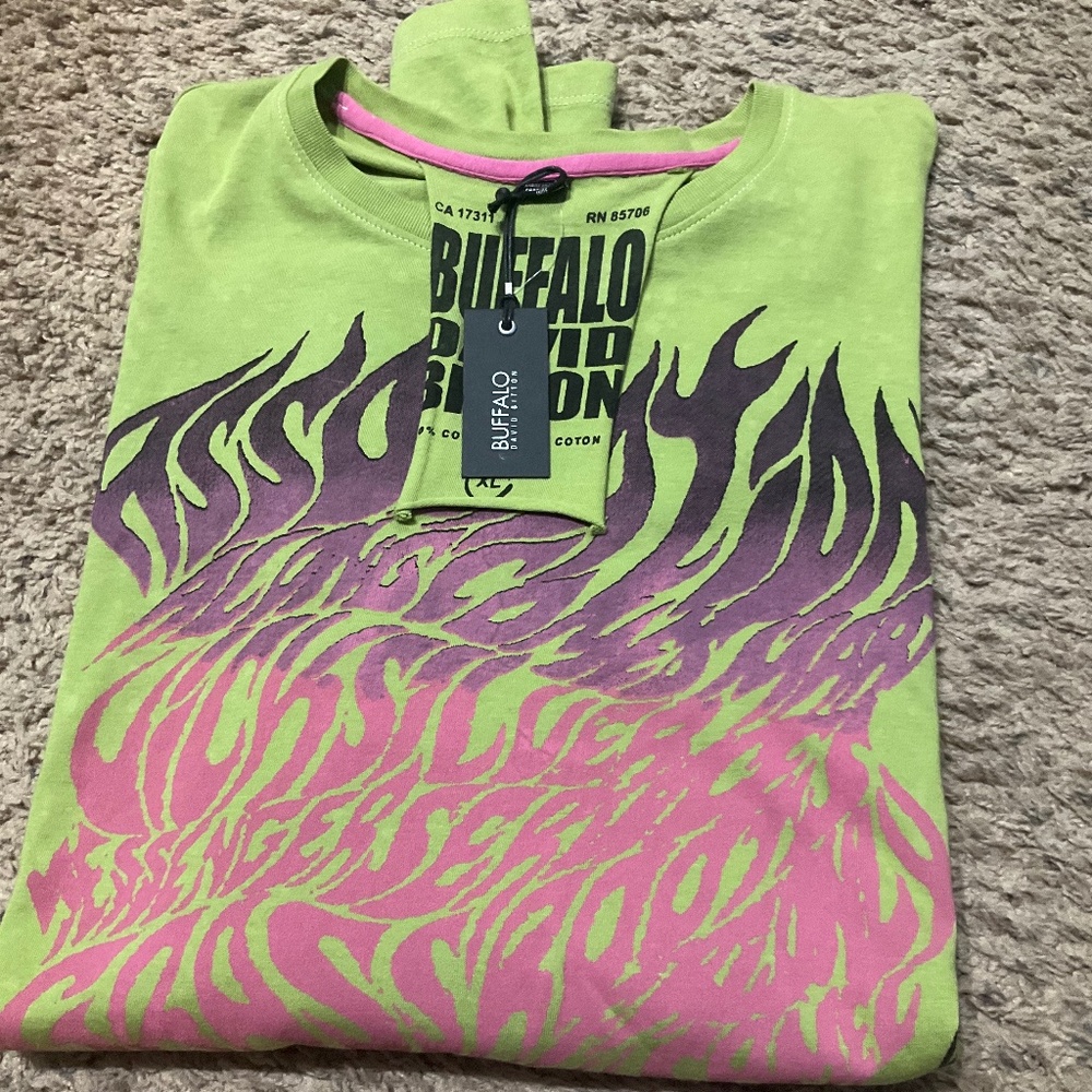 Buffalo David Bitton Graphic 100% Cotton Long Sleeve Tee